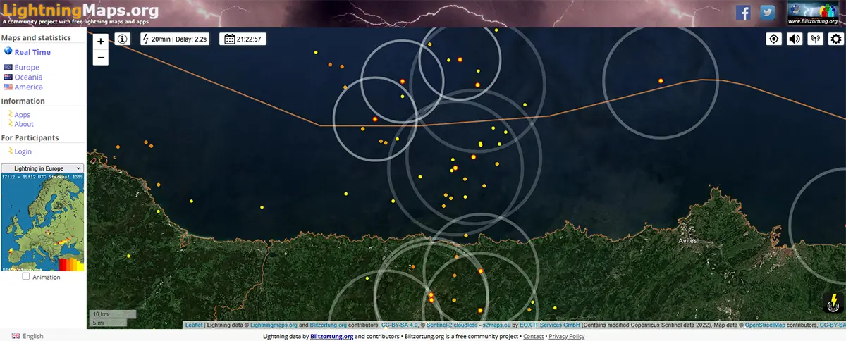 LightningMaps Screenshot