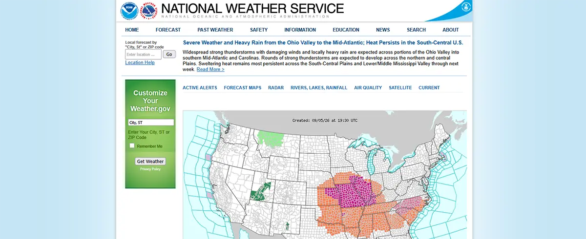 NWS Screenshot